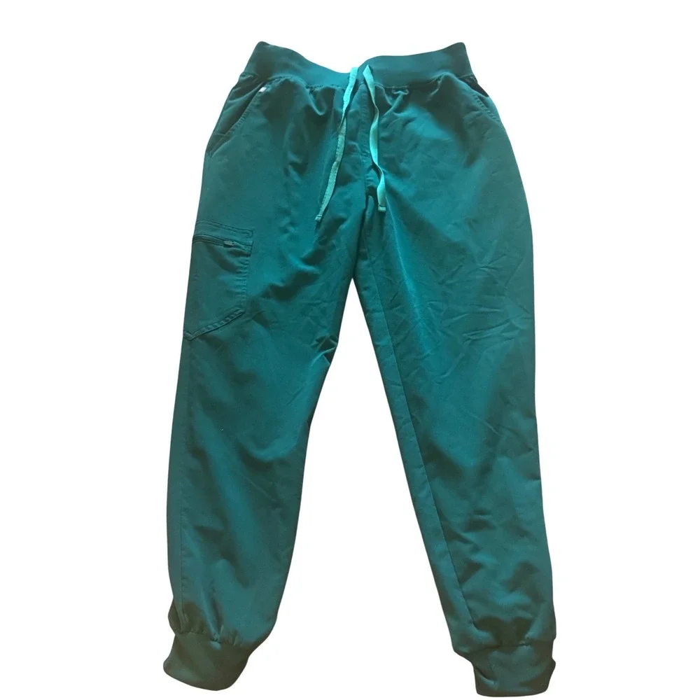 FIGS HW Zamora Jogger Scrub Pants Womens Large Green High Waisted 1000207 - Picture 2 of 5